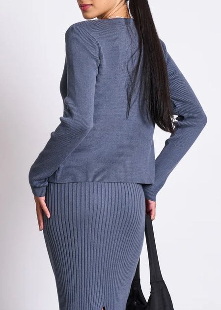 Gilet en coton biologique | gris "glimt - turbulence" - Jan'n June