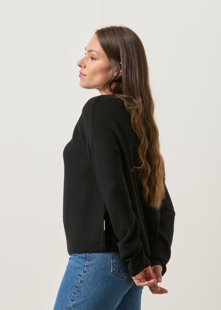 Pullover aus Bio-Baumwolle | Schwarz "Merinaa", Armedangels, Foto 3