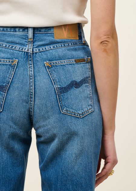 Jean droit large en coton bio | bleu "clean eileen clear skies" - Nudie Jeans