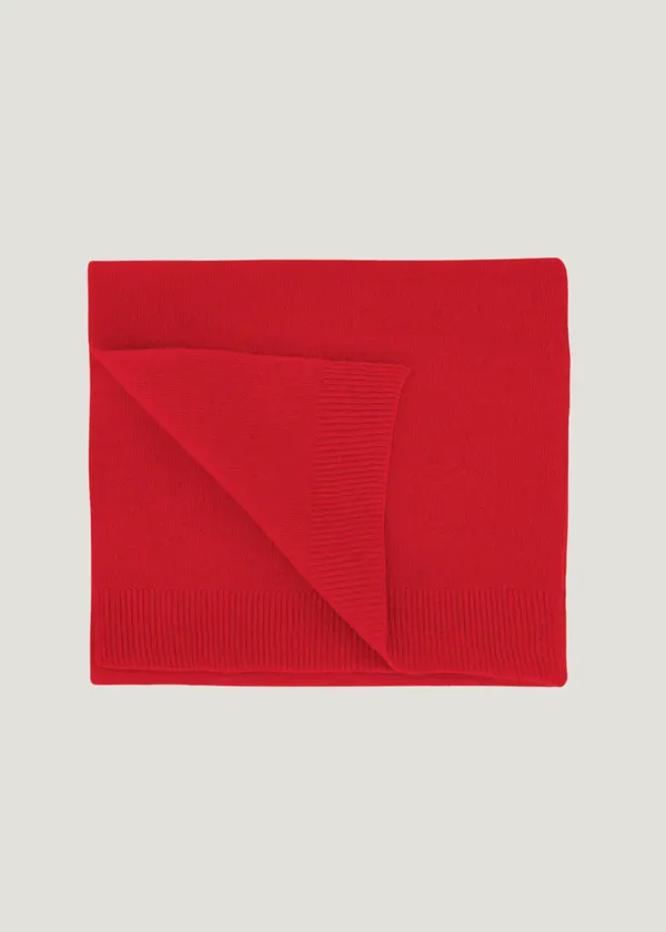 Écharpe en laine mérinos recyclée | rouge "Merino wool scarf - scarlet red", Colorful Standard