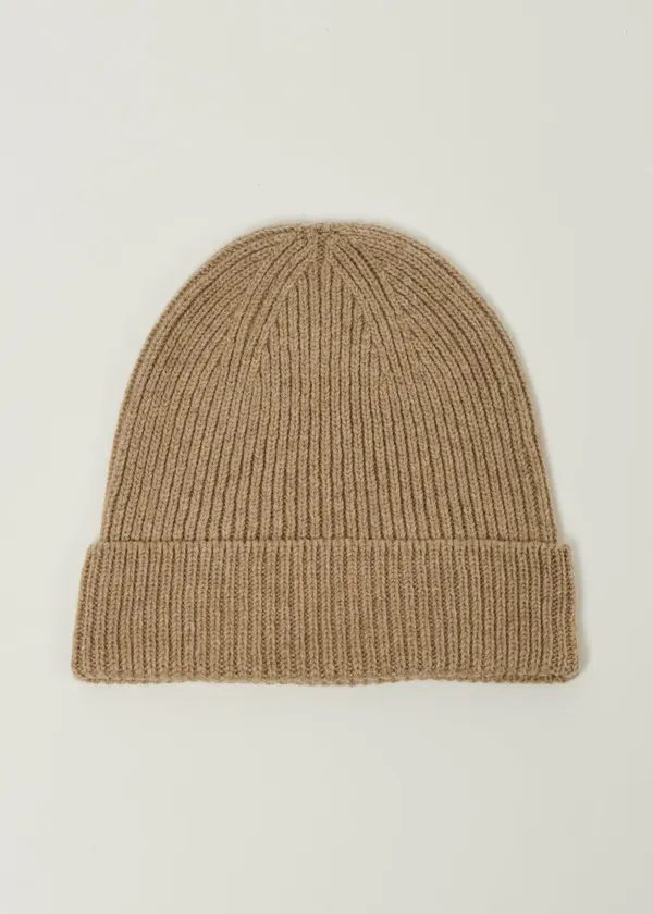 Bonnet en laine mérinos recyclée | beige, WeDressFair