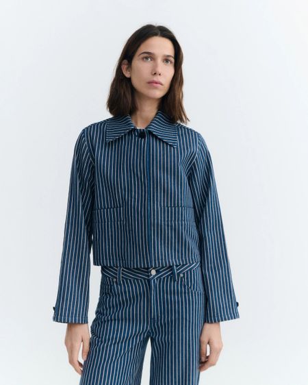 Veste en coton bio | rayé "railway stripes astrid jacket"