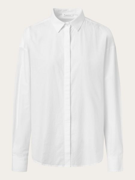Chemise popeline en coton bio | blanc "poplin shirt bright white", Knowledge Cotton Apparel, photo 7