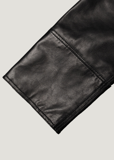 Veste en cuir tannage semi végétal | noir "anja zip jacket leather - black", Nudie Jeans, photo 5