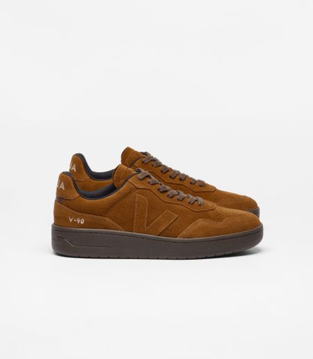 Baskets en suède et cuir certifié | marron "v-90 suede full cognac eagle"
