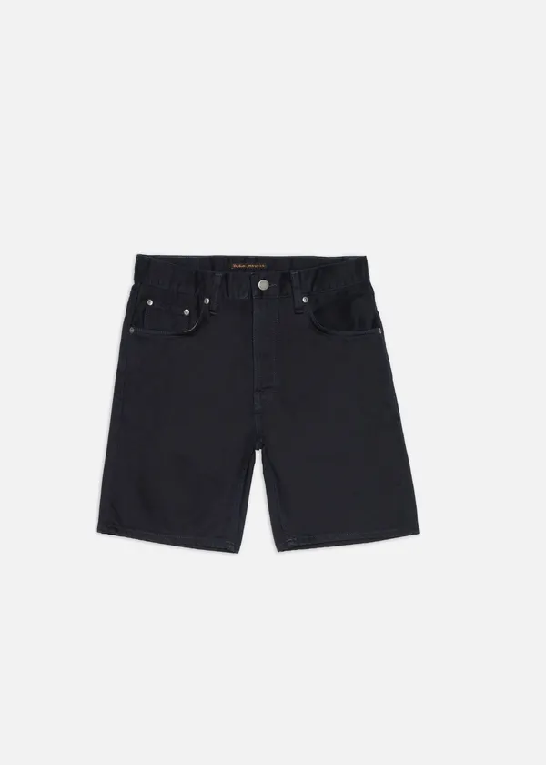 Short denim en coton bio | bleu "Seth shorts everblue", Nudie Jeans