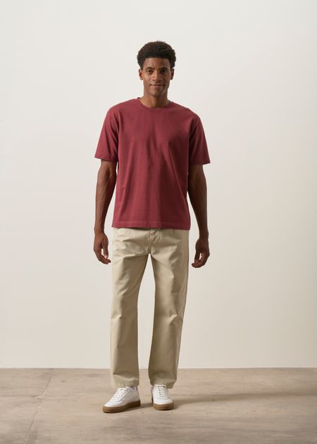 T-shirt oversize en coton bio | bordeaux - WeDressFair