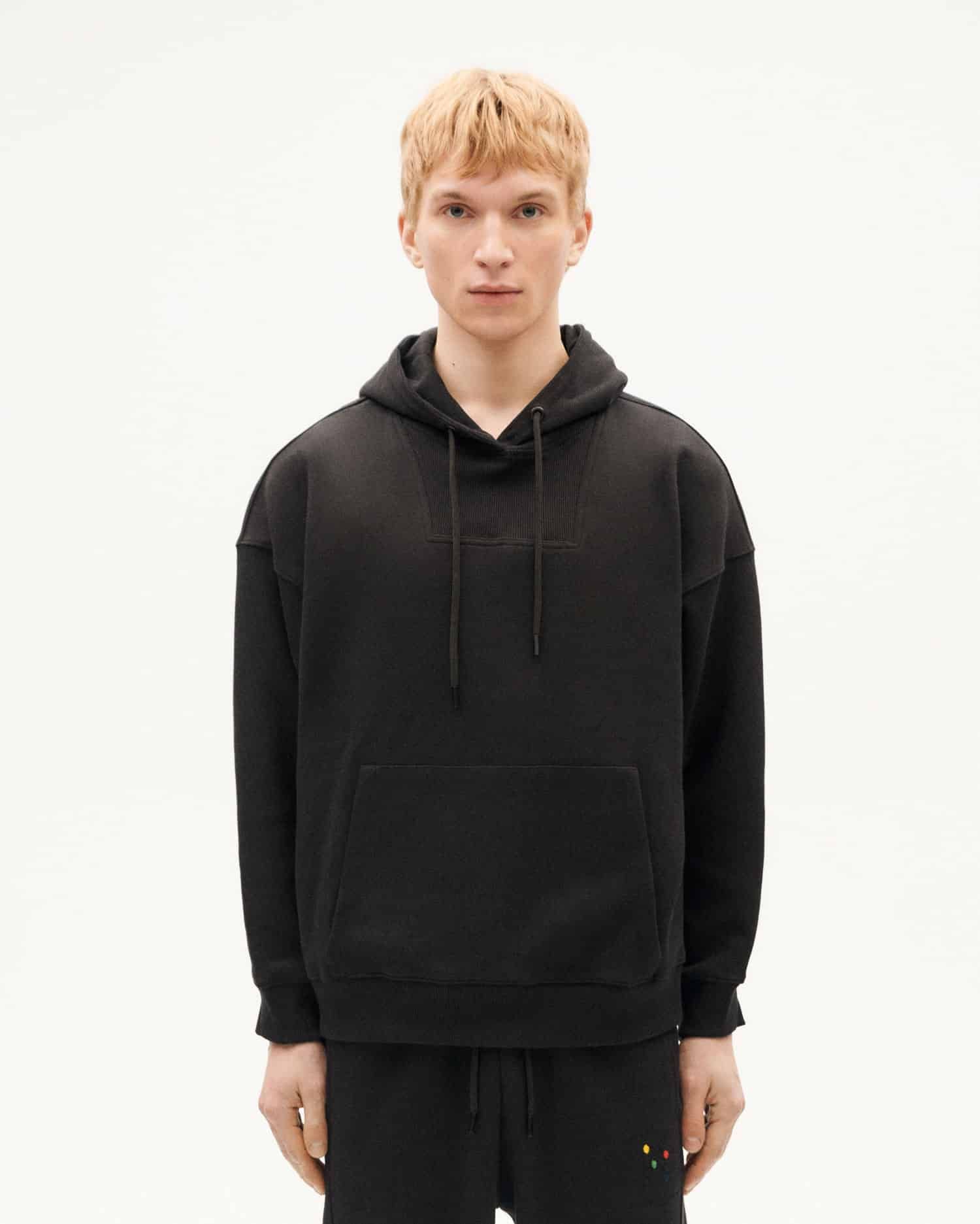 Oversize-Hoodie aus Bio-Baumwolle und recyceltem Material | schwarz "black andrea hoodie", Thinking Mu, Foto 1