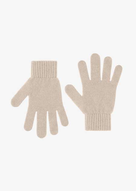 Gant en laine merinos recyclées | écru "merino wool gloves - ivory white"