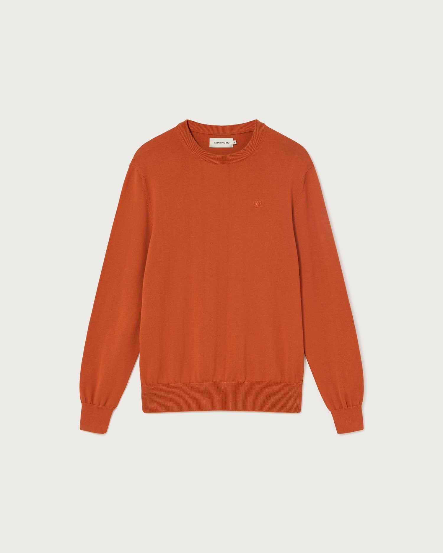 Pull orange en coton bio - burn orlando knit sweater, Thinking Mu, photo 5