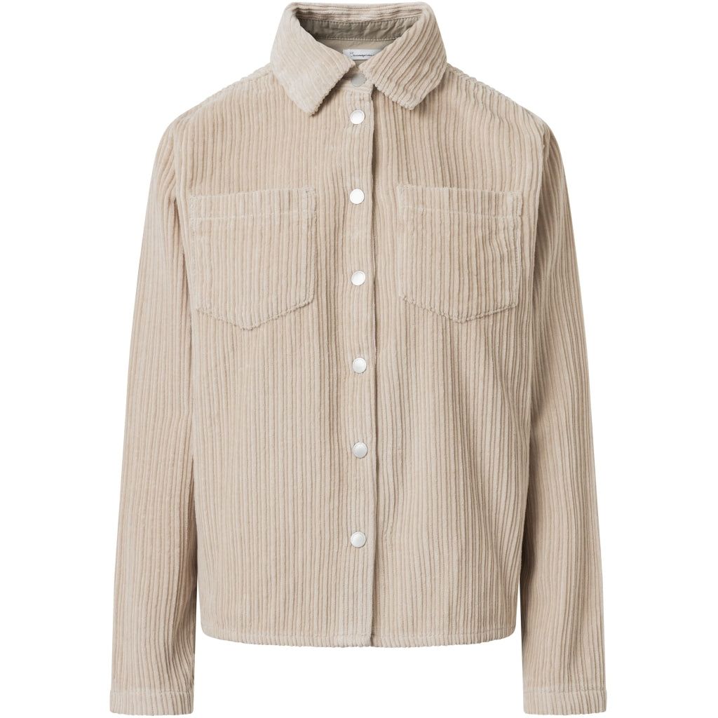 Surchemise velours en coton bio | beige "corduroy overshirt light feather gray", Knowledge Cotton Apparel, photo 7