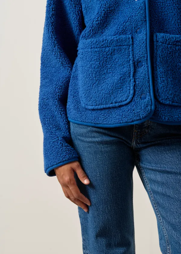 Veste polaire en matière recyclée | bleu "Cloudy day jacket iceberg blue", Mademoiselle Yéyé