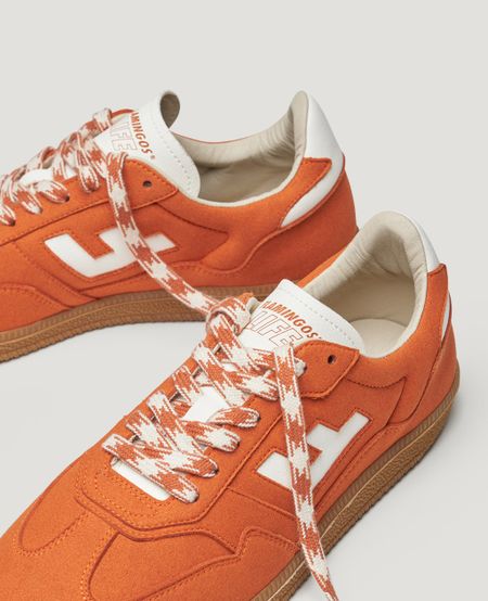 Baskets vegan | noir "burela slim tangerine" - Flamingos Life