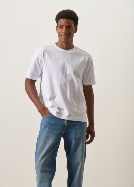 T-shirt oversize en coton bio | blanc - WeDressFair