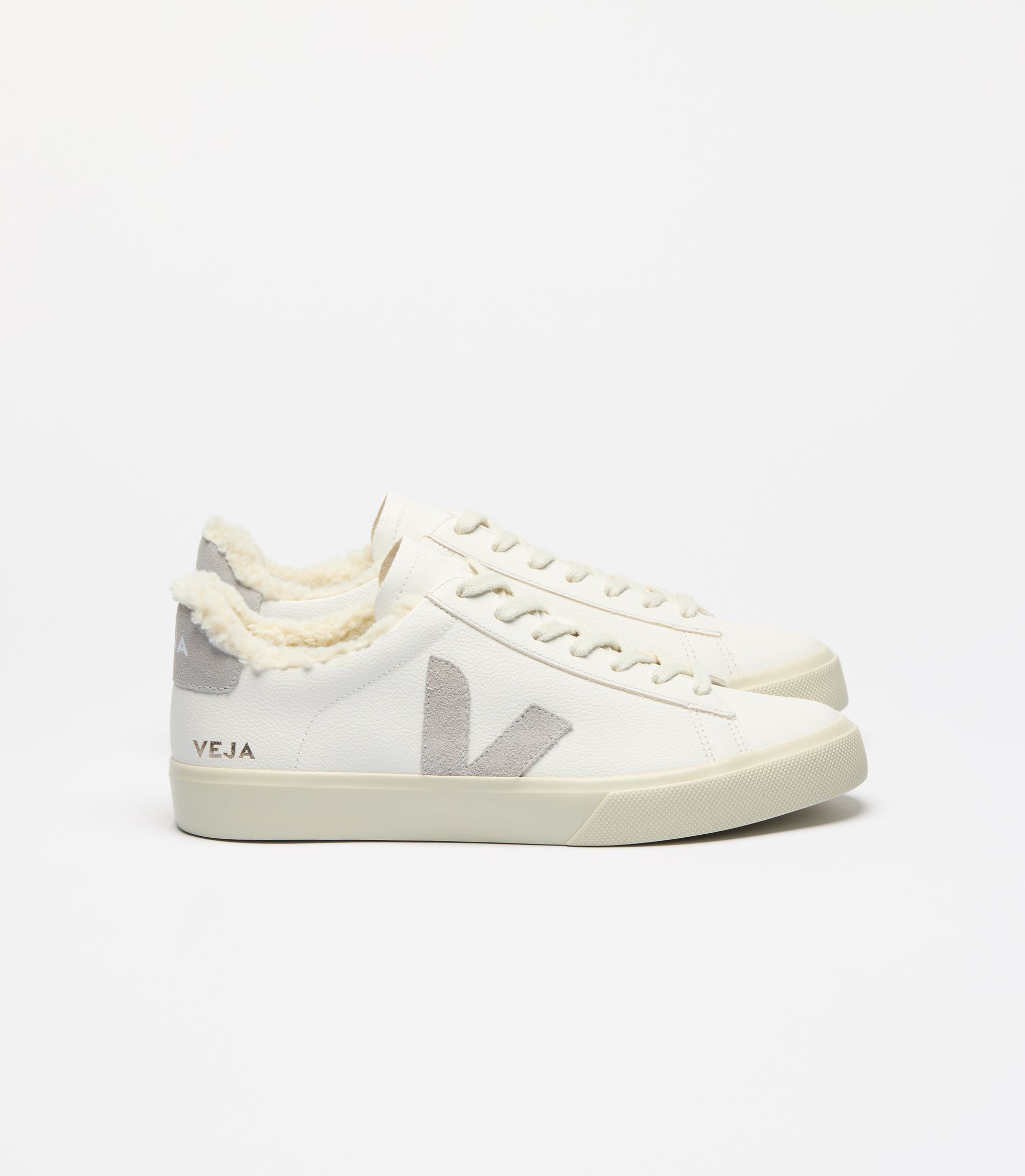Sneaker aus Leder | Beige und Grau "campo winter - extra-white_light-grey", Veja, Foto 1