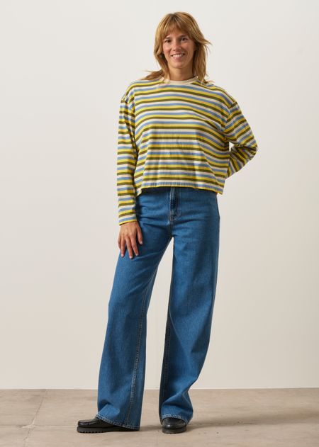 Tee shirt manches longues oversize en coton bio | lait, Graine, photo 5