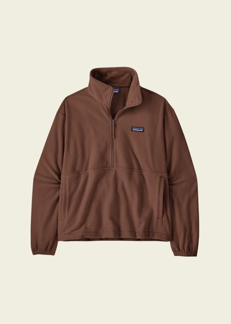 Polaire fine en matières recyclées | marron "W's micro d 1/2 zip fleece p/o - brmb" - Patagonia