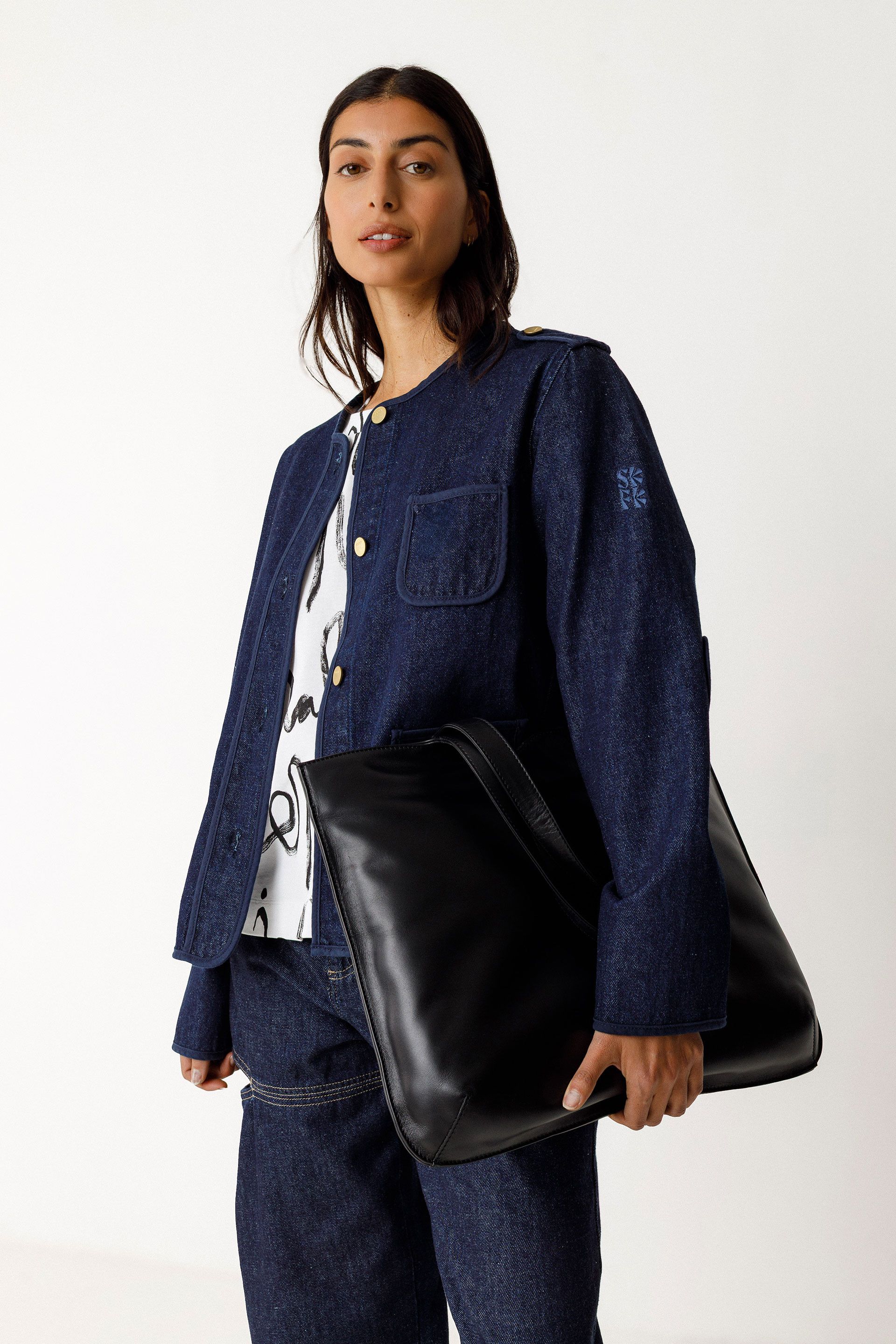 Jeansjacke aus Bio-Baumwolle | Dunkelblau "aiku", SKFK, Foto 3
