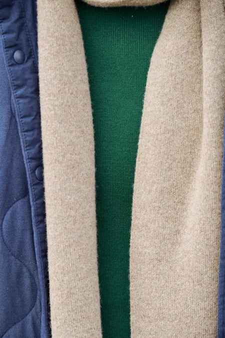 Écharpe en laine mérinos recyclée | taupe, WeDressFair, photo 2