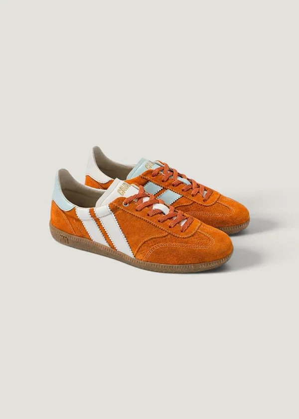 Baskets en cuir certifié | orange "pulse - sunset mermaid", Caval