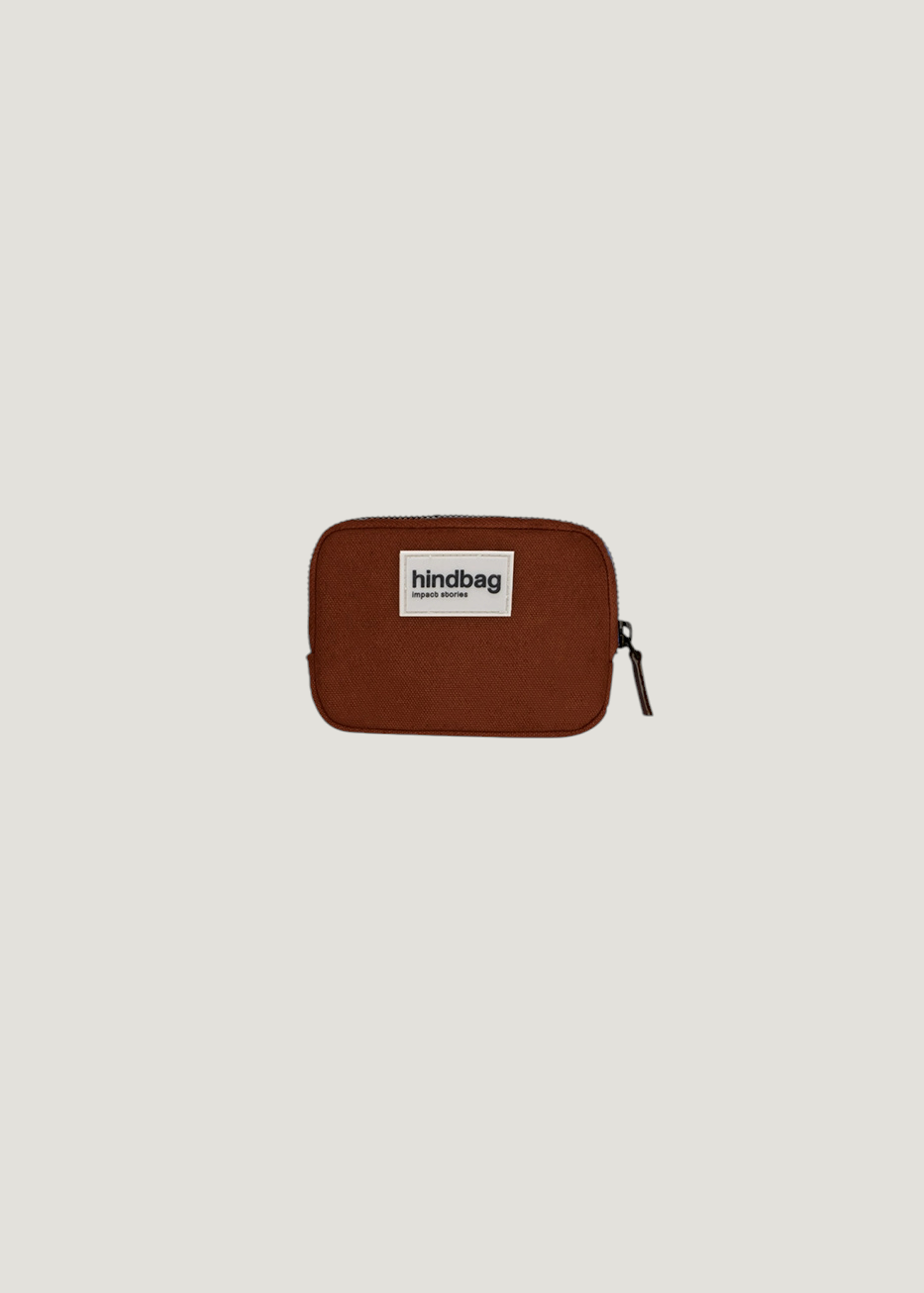 Porte-monnaie en coton bio | marron "lili chocolat", Hindbag, photo 1