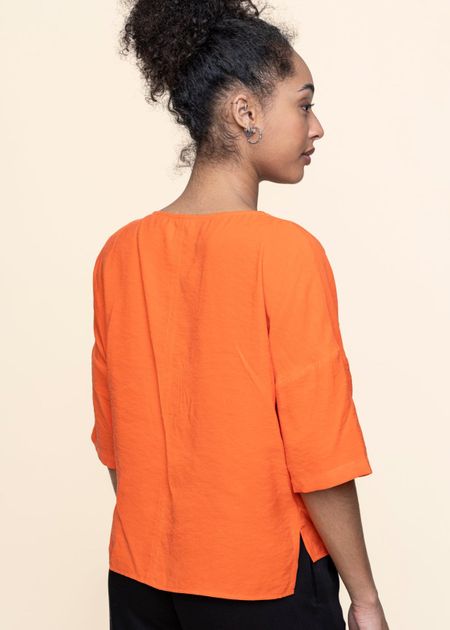 Bluse aus Tencel | Orange "maitia shirt - tile red", SKFK, Foto 2