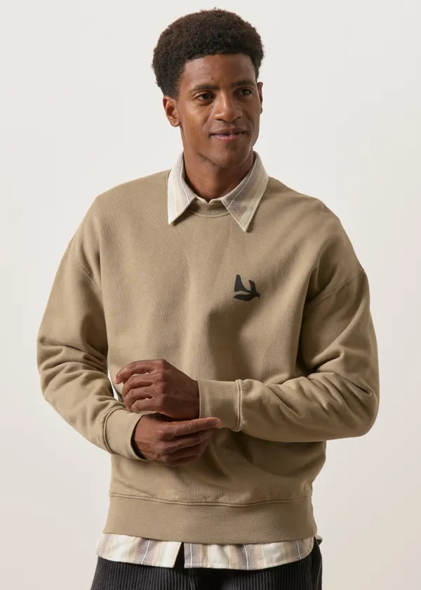 Sweat en coton bio | marron "Peace - almond", Bask in the Sun