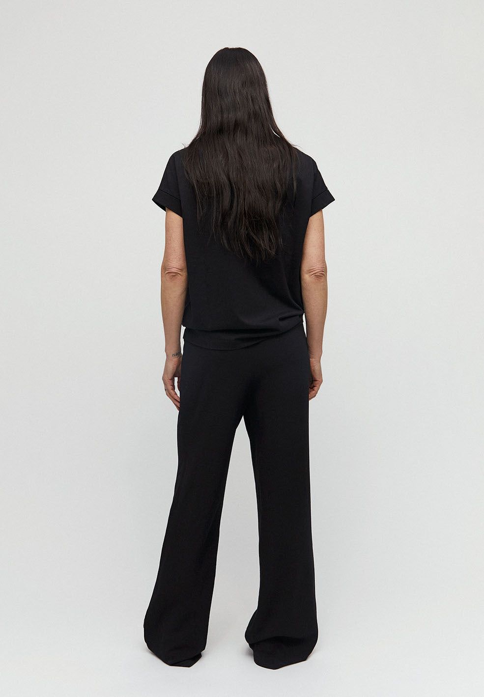 Pantalon large noir en lenzing - hannaa, Armedangels, photo 3