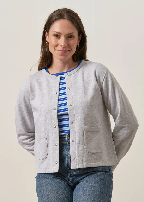 Gilet en coton bio | gris chiné, WeDressFair