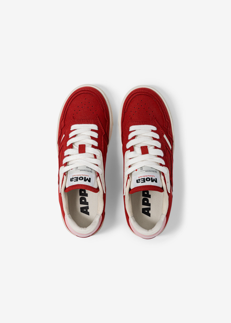 Baskets vegan | gen9 - apple red & pink suede - Moea