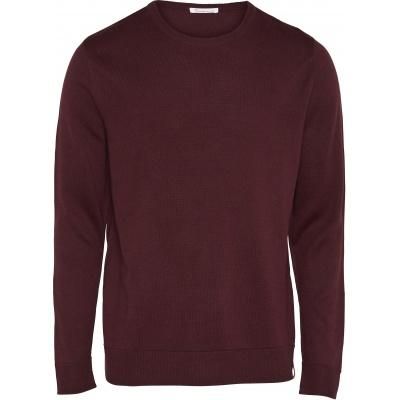 Pull bordeaux en coton bio - mercerized knit