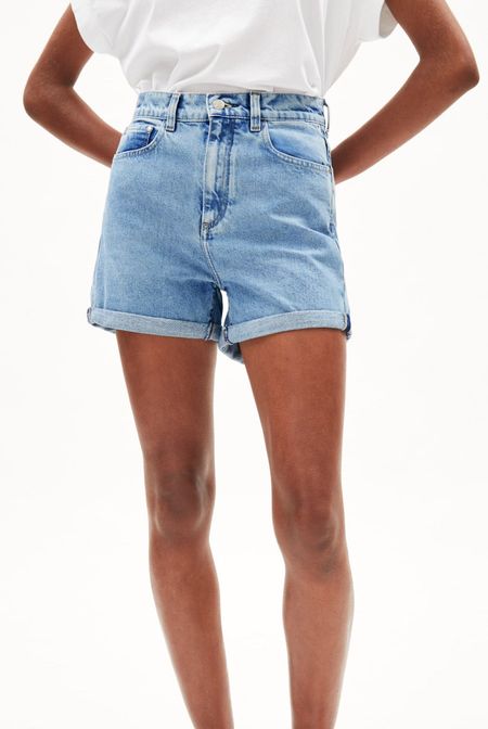Short en jean bleu ciel en coton recyclé - sviaa fresh blue