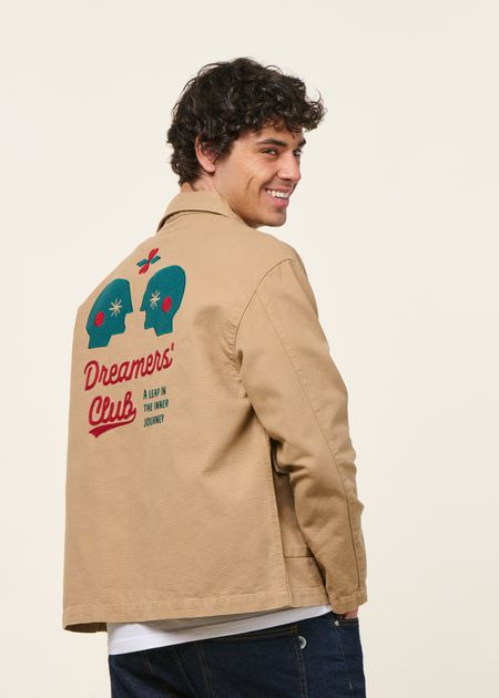 Veste canva en coton bio | beige "jacket barry dreamers"