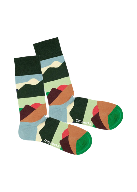 Chaussettes en coton bio | multicolore "mountain peaks"