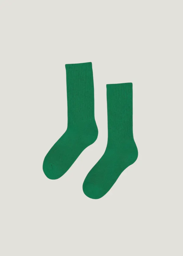 Chaussettes hautes en coton bio | vert "kelly green", Colorful Standard