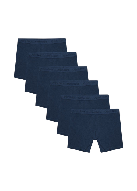 Pack de 6 boxers en coton bio | bleu "core boxer briefs 6-pack - midnight blue"