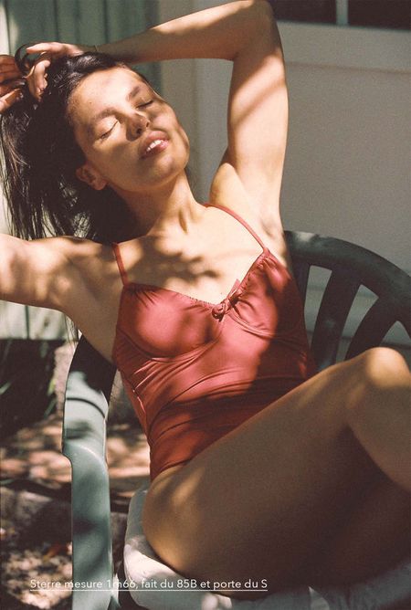 Maillot une pièce terracotta en recyclé  - freya, Nénés Paris, photo 4