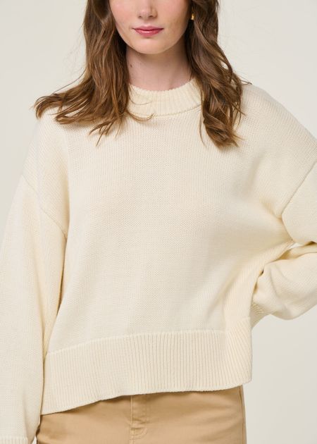 Pull en coton bio | beige "yagmur" - Jan'n June