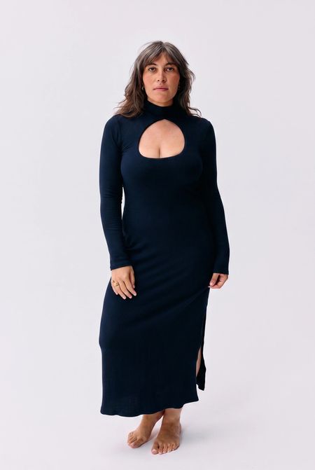 Robe réversible moulante en modal, Maline Bodywear