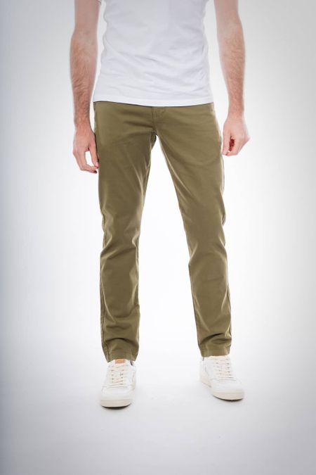 Chino slim kaki en coton bio - joe