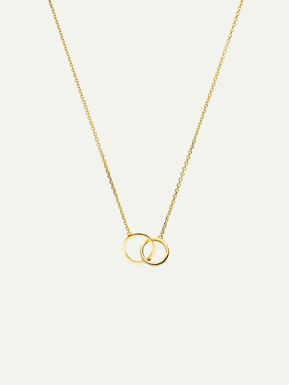 Collier en plaqué or certifié | doré "double-ring necklace - gold", Dear Darling Berlin, photo 1