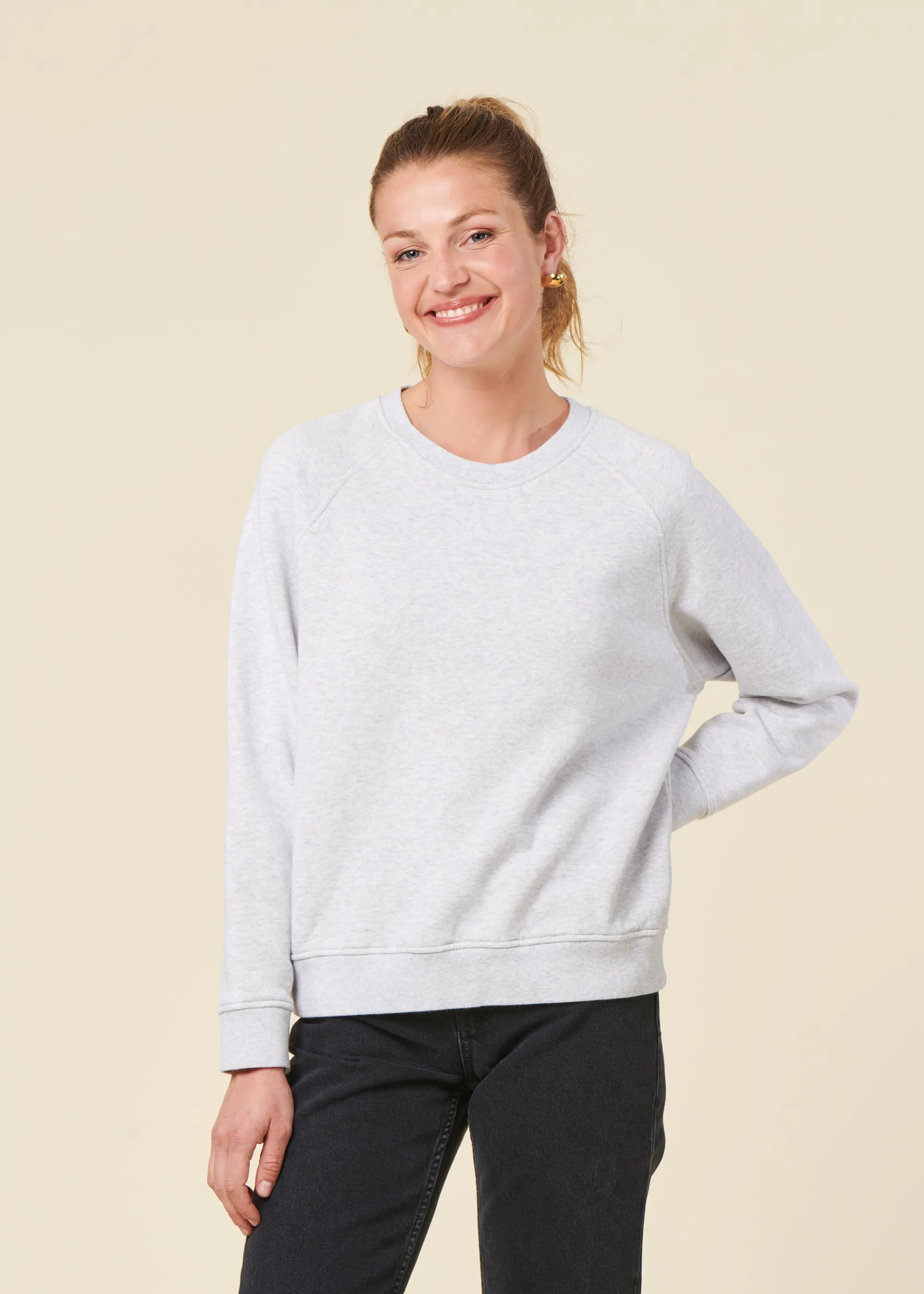 Sweat en coton bio | gris chiné, WeDressFair, photo 2