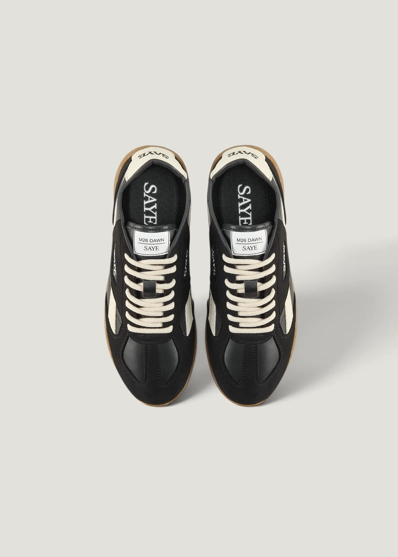 Baskets vegan | noir "M26 dawn - lignify black & white", SAYE, photo 5