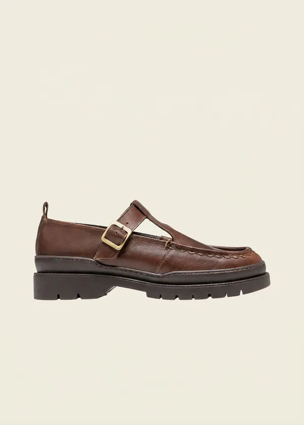 Derbies en cuir certifié | marron "rade oak a marron", Kleman