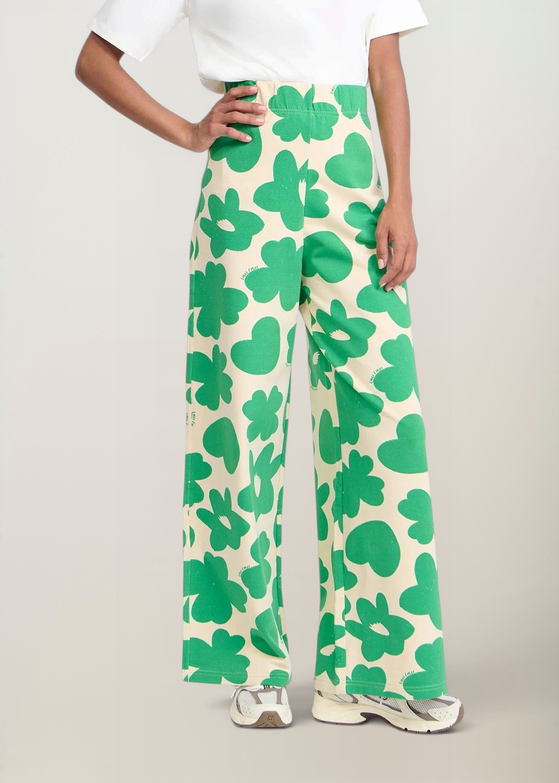 Pantalon ample jersey en coton bio | vert "pauline", émoi émoi, photo 1