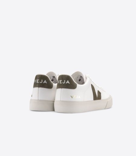 Baskets en cuir certifié | blanc et kaki "campo chromefree leather extra white kaki", Veja, photo 3