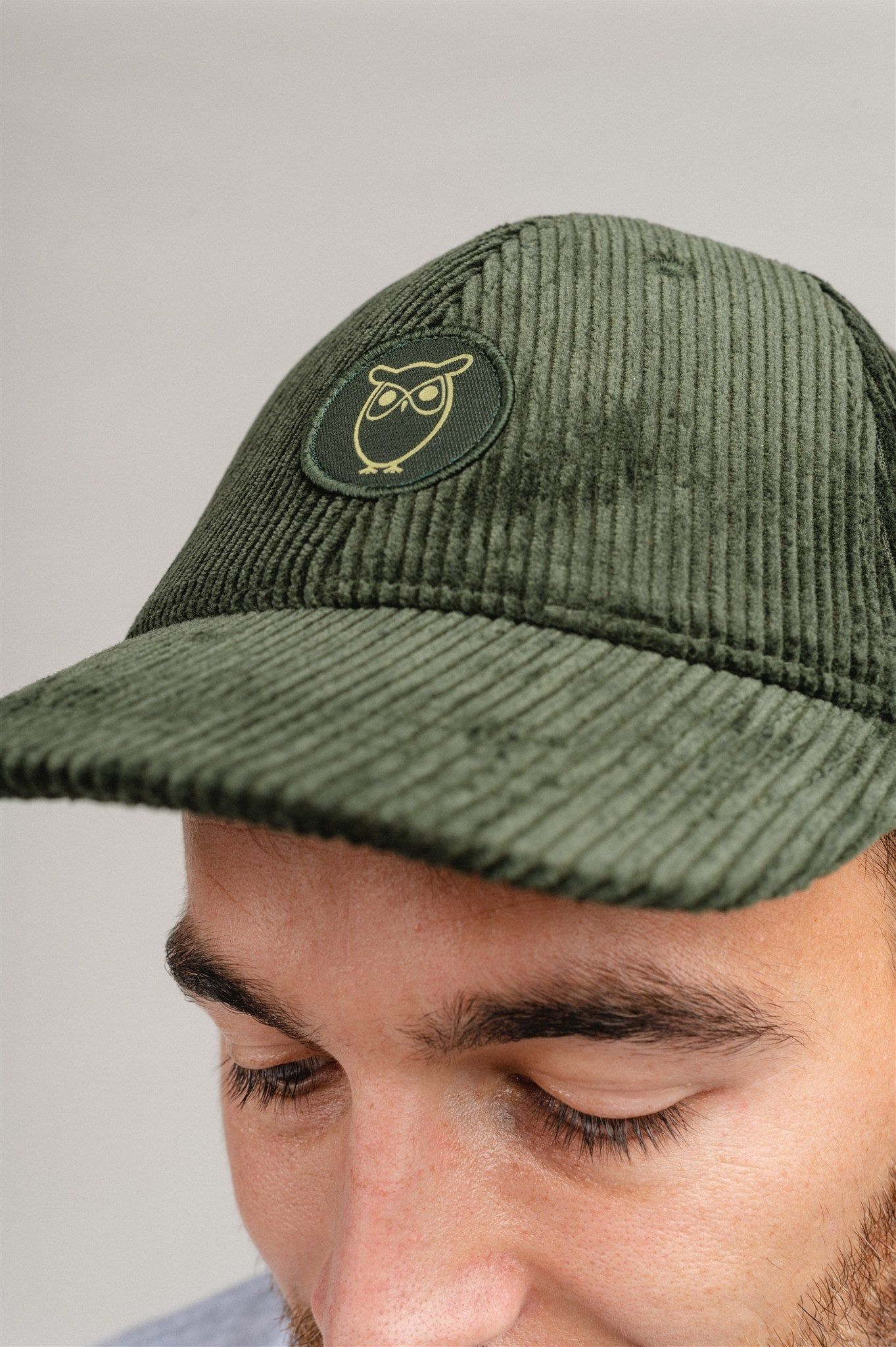 Casquette verte en velours de coton bio - forrest night, Knowledge Cotton Apparel, photo 2