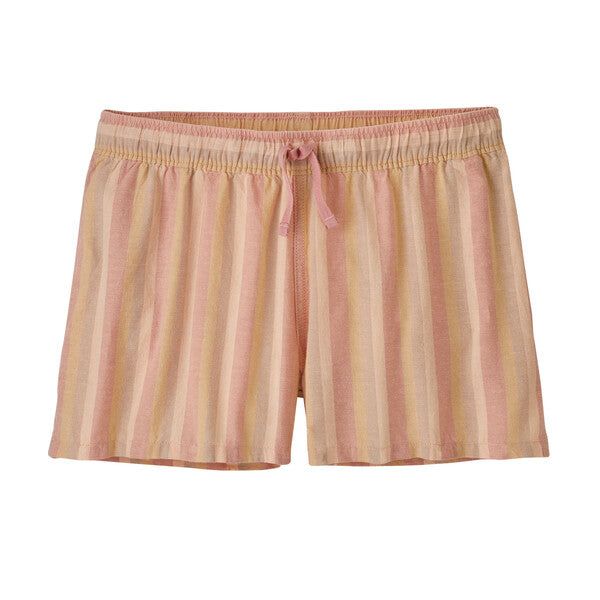 Short court rayé en chanvre et coton bio - island hemp baggies shorts cali stripe sunfade pink, Patagonia, photo 3