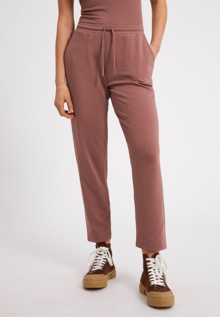 Pantalon de jogging vieux rose en tencel et coton bio - kaaia dusty rose