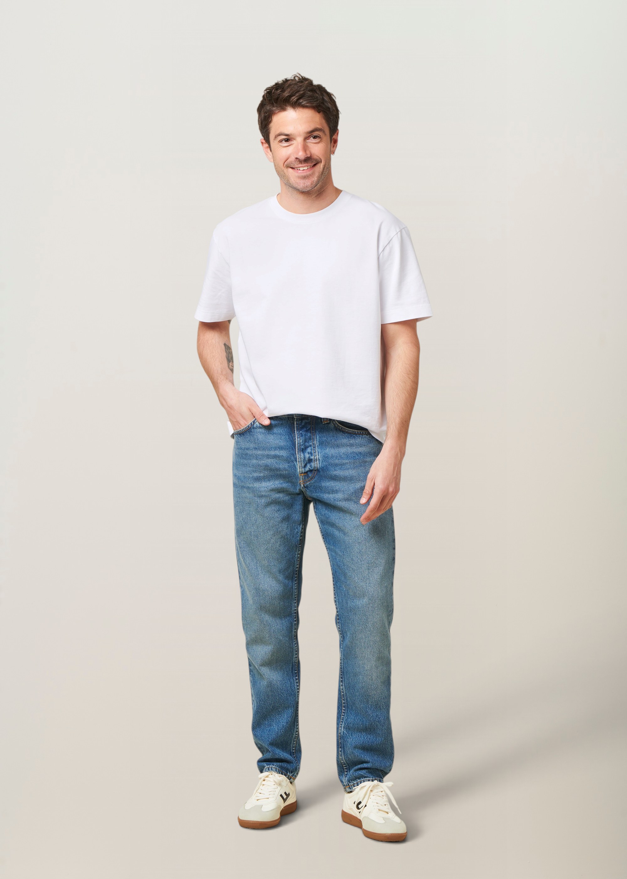 Jean fuselé en coton bio | bleu délavé "steady eddie ii blue haze", Nudie Jeans, photo 4